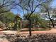 Community playground featuring slides and a lookout tower surrounded by desert trees at 10558 E Meadowhill Dr, Scottsdale, AZ 85255