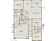 Detailed floor plan showcasing the layout of this home, including the owner's suite and a two-car garage at 1272 W Treasure Trl, Apache Junction, AZ 85120