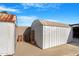 Exterior view of backyard sheds for extra storage space at 1604 W Kerry Ln, Phoenix, AZ 85027