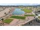 An aerial perspective captures the community's golf course and adjacent water feature at 15145 W Catalina Dr, Goodyear, AZ 85395