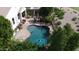 The overhead perspective shows a private pool and an inviting patio area that is shaded and nicely landscaped at 3890 S Star Canyon Dr, Gilbert, AZ 85297