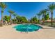 The perfect spot to cool off: A serene community pool with palm trees, inviting lounge spaces, and clear blue waters at 3890 S Star Canyon Dr, Gilbert, AZ 85297