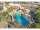 Aerial view showcasing the pool and lush backyard of this charming property, perfect for outdoor living at 6915 E Gary Rd, Scottsdale, AZ 85254