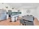 Modern kitchen with stainless steel appliances, white cabinetry, and stylish bar stool seating at 92 N Palm St, Gilbert, AZ 85234