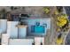 Aerial close-up of the pool featuring a sleek design and a serene spa, inviting relaxation in style at 10354 E Celestial Dr, Scottsdale, AZ 85262
