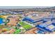 Aerial view of the dining and recreation areas, highlighting outdoor seating and attractive landscaping at 1280 W Blue Ridge Dr, San Tan Valley, AZ 85140