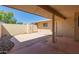 The patio offers a private outdoor space with a mix of pavers and decorative rock landscaping at 13284 W Aleppo Dr, Sun City West, AZ 85375
