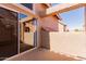 Cozy patio with stucco walls and privacy, perfect for relaxing or entertaining outdoors at 1633 E Lakeside Dr # 106, Gilbert, AZ 85234