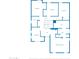 Second floor plan highlights bedrooms, bathrooms, walk-in closet and hall spaces at 40866 W Sanders Way, Maricopa, AZ 85138
