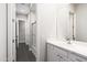 Bright bathroom with white vanity, and glass enclosed shower at 5448 E Windstone Trl, Cave Creek, AZ 85331