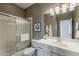 Bathroom featuring a tub and shower combo and ample counter space at 6334 E Viewmont Dr # 29, Mesa, AZ 85215