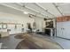 This oversized garage features epoxy floors and ample storage at 6334 E Viewmont Dr # 29, Mesa, AZ 85215