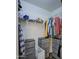Organized walk-in closet with shelving and drawer units at 657 N Marble St, Gilbert, AZ 85234