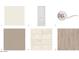 Selection of interior design materials featuring paint, door, hardware, carpet, tile and wood flooring at 17966 W Long Lake Rd, Goodyear, AZ 85338