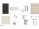 Bathroom material selection showcasing tile, countertop, cabinet, showerhead, toilet and hardware options at 17966 W Long Lake Rd, Goodyear, AZ 85338