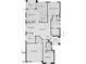 Detailed floor plan of a house layout with dimensions and room names at 2534 W Muirfield Dr, Anthem, AZ 85086