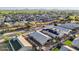 Bird's eye perspective displaying homes with solar panels, street, and mountain views at 25634 W Samantha Way, Buckeye, AZ 85326