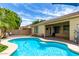 Sparkling backyard pool with a covered patio, creating a relaxing outdoor living space at 10414 W Windsor Ave, Avondale, AZ 85392