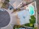Overhead aerial view of home featuring a backyard pool at 1317 E Verlea Dr, Tempe, AZ 85282