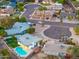 Aerial view overlooking a neighborhood featuring houses with well manicured yards and mature trees at 1317 E Verlea Dr, Tempe, AZ 85282