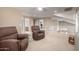 View of Bonus Room features neutral walls, plush carpet, ceiling fan and comfortable seating at 1737 S Talbot --, Mesa, AZ 85209