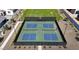 Aerial view of pickleball courts and landscaping at 2672 E Bluff Spring Ave, Apache Junction, AZ 85119