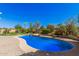 Inviting pool surrounded by lush landscaping with an outdoor oasis for relaxation and entertainment at 4725 N 152Nd Dr, Goodyear, AZ 85395