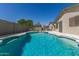Enjoy backyard in this private swimming pool and outdoor space at 5333 E Catalina Ave, Mesa, AZ 85206