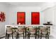 Bar area with seating and bold doors that create a stylish focal point at 7046 N 59Th Pl, Paradise Valley, AZ 85253