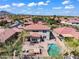 Aerial view of the home featuring a swimming pool, hot tub, and fully fenced backyard at 8817 S 13Th Way, Phoenix, AZ 85042