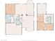 Detailed floor plan showcasing the layout of the home, including bedrooms, bathrooms, kitchen, and living areas at 14823 S 13Th Pl, Phoenix, AZ 85048