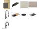 Selection of interior design materials include cabinet door, handle, flooring and countertop samples at 23656 N 123Rd St # 240, Scottsdale, AZ 85255