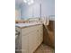 Bathroom featuring a granite countertop vanity with a large mirror at 32835 N 70Th St, Scottsdale, AZ 85266