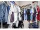 Walk-in closet showcasing ample storage space for clothes and personal belongings at 3473 E Wyatt Way, Gilbert, AZ 85297