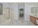 Bathroom with soaking tub, shower and dual sink vanity at 4306 W Summerside Rd, Laveen, AZ 85339