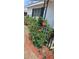 Charming front yard featuring rose bushes lining the exterior of this lovely home with black metal railing at 639 N 57Th Pl, Mesa, AZ 85205