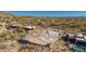 Panoramic aerial view of a new home construction in a desert community at 7646 E Hidden Canyon St, Mesa, AZ 85207