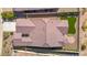 Aerial view of the roof of the home including artificial turf, patios, and neutral rock landscaping at 11910 E Amanda Rd, Gold Canyon, AZ 85118