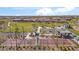 An aerial view of the community park featuring pickleball courts, bocce ball, and ramadas at 11910 E Amanda Rd, Gold Canyon, AZ 85118