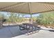 Inside of a covered picnic area showing mountain views in the distance at 18222 E La Posada Ct, Gold Canyon, AZ 85118