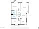 Simplified floor plan showing the layout of the house including the kitchen, bedrooms, and bathrooms at 2455 E Broadway Rd # 13, Mesa, AZ 85204