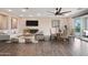 Inviting living room with stylish furniture, contemporary decor, and access to the outdoor balcony at 5100 E Rancho Paloma E Dr # 1046, Cave Creek, AZ 85331