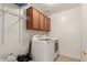 Well-organized laundry room with modern washer and dryer for convenience at 5749 S 249Th Dr, Buckeye, AZ 85326