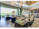 Inviting clubhouse lobby with stylish seating, modern decor, and outdoor views at 5854 S Del Rancho --, Mesa, AZ 85212