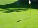 Manicured green with a flag and shadow in the fairway at 7960 E Camelback Rd # 209, Scottsdale, AZ 85251