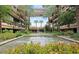 Serene courtyard with a water feature and lush plants, offering a relaxing atmosphere at 7157 E Rancho Vista Dr # 4001, Scottsdale, AZ 85251