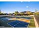 Well-maintained pickleball courts offer stunning mountain views creating an active and scenic lifestyle at 6827 E Eagle Feather Rd, Scottsdale, AZ 85266