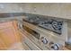 Stainless steel gas range with a granite countertop at 6827 E Eagle Feather Rd, Scottsdale, AZ 85266