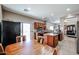 Spacious kitchen with stainless steel appliances and plenty of cabinet space, and view of backyard at 10037 W Chipman Rd, Tolleson, AZ 85353