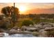 Scenic view of a waterfall feature flowing into a pool, with a golf course in the background at 10596 E Yearling Dr, Scottsdale, AZ 85255